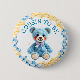 Chapa Redonda De 5 Cm Cousin to Be | Boy's Baby Shower