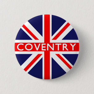 Chapa Redonda De 5 Cm Coventry : Bandera británica
