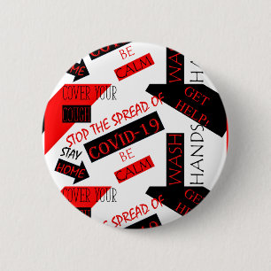 Chapa Redonda De 5 Cm Covid-19