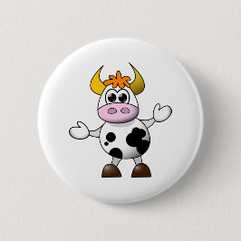 Chapa Redonda De 5 Cm Cow Personalizado divertida
