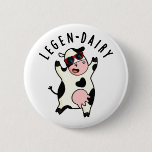 Chapa Redonda De 5 Cm Cow Pun