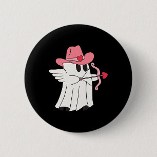 Chapa Redonda De 5 Cm Cowboy Cupid Ghost Valentine Tee Para Parejas Dive