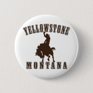 Chapa Redonda De 5 Cm Cowboy de piedra amarilla