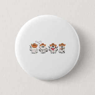 Chapa Redonda De 5 Cm Cowboy Ghost Halloween Ghoul Diseño Cowgirl divert