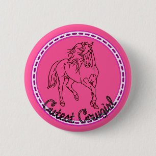 Chapa Redonda De 5 Cm Cowgirl