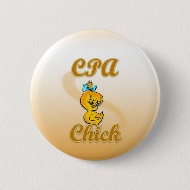 Chapa Redonda De 5 Cm CPA Chick (Anverso)