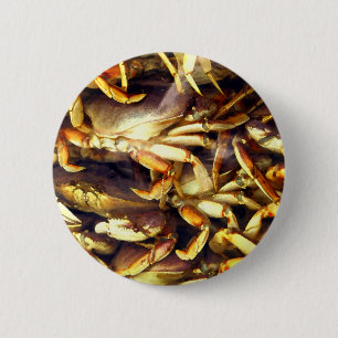 Chapa Redonda De 5 Cm Crab Lover_