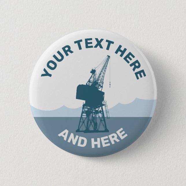 Chapa Redonda De 5 Cm Crane del patio (Anverso)