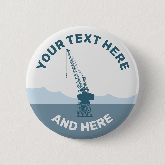 Chapa Redonda De 5 Cm Crane del patio (Anverso)