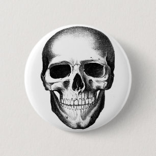 Chapa Redonda De 5 Cm Cráneo Halloween espeluznante asustadizo principa