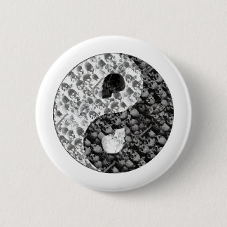 Chapa Redonda De 5 Cm Cráneo Yin Yang