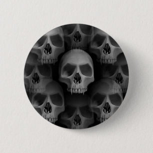 Chapa Redonda De 5 Cm Cráneos de Halloween del horror