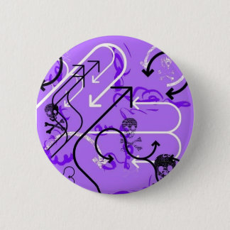 Chapa Redonda De 5 Cm Cráneos y flechas