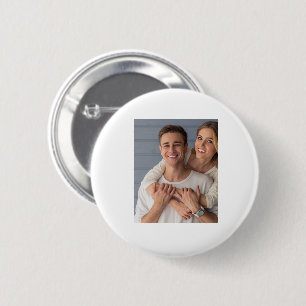 Chapa Redonda De 5 Cm Crea tu propia foto de pareja personalizada