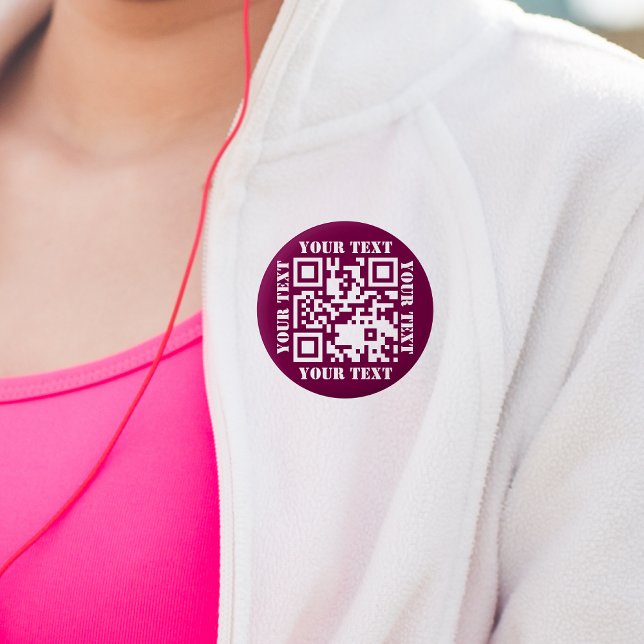 Chapa Redonda De 5 Cm Crear Código QR de Escaneo de URL de Sitio Web de  (Subido por el creador)