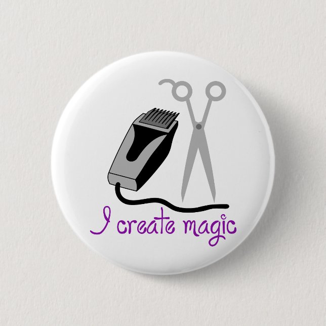 Chapa Redonda De 5 Cm Crear magia (Anverso)