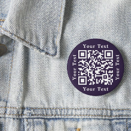 Chapa Redonda De 5 Cm Crear sitio web morado o código QR de pago Escanea
