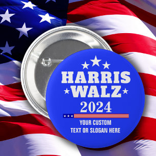 Chapa Redonda De 5 Cm Crear tu propio Harris Walz 2024