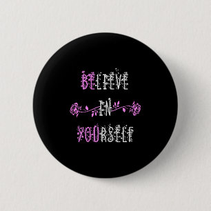 Chapa Redonda De 5 Cm Cree En Su Mensaje Positivo Inspirador