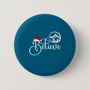 Chapa Redonda De 5 Cm Cree Escena de la Natividad Cristiana Navidad Coin
