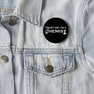 Chapa Redonda De 5 Cm Créeme, soy una química divertida, citas de químic