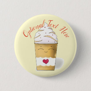 Chapa Redonda De 5 Cm Crema Latte & Whipped (Amarillo)