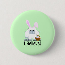 Chapa Redonda De 5 Cm ¡Creo! Easter Yeti