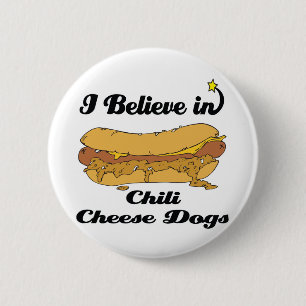 Chapa Redonda De 5 Cm creo en los perros con chili y queso