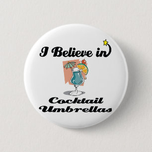 Chapa Redonda De 5 Cm creo en paraguas de cóctel