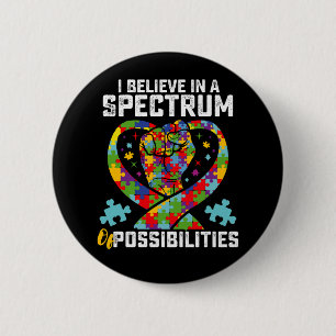 Chapa Redonda De 5 Cm Creo En Un Espectro De Posibilidades Autismo