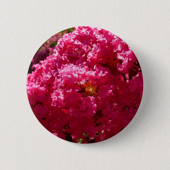 Chapa Redonda De 5 Cm Crepe Myrtle Tree Magenta Floral (Anverso)