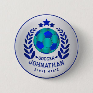 Chapa Redonda De 5 Cm Crest de Balón de Fútbol Regalos para Fanáticos