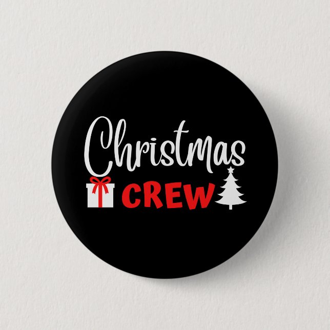 Chapa Redonda De 5 Cm CREW de navidades (Anverso)