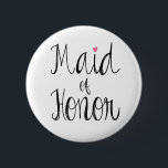 Chapa Redonda De 5 Cm Criada de encargo de la escritura de la diversión<br><div class="desc">Criada de encargo de la escritura de la diversión del fondo del botón del honor.  El color de fondo puede ser modificado para requisitos particulares. :)</div>