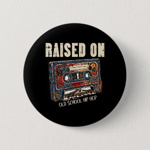 Chapa Redonda De 5 Cm Criado En Old School Hip Hop Cette Tape 80s 90s