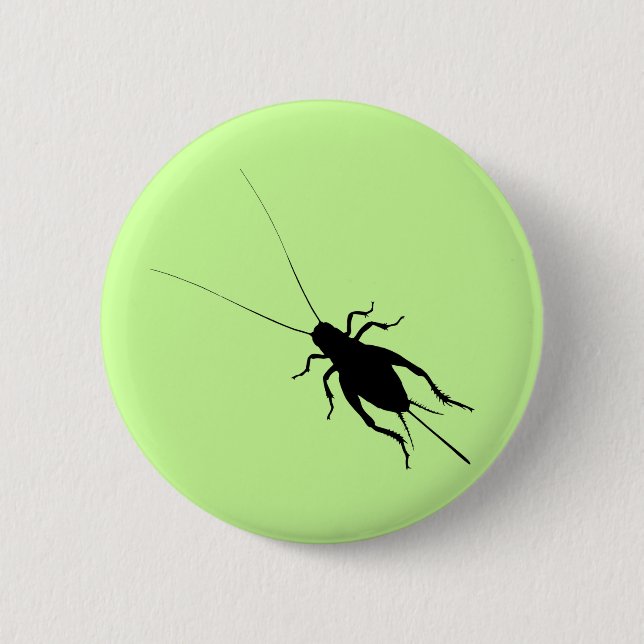 Chapa Redonda De 5 Cm Cricket negro (Anverso)