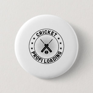 Chapa Redonda De 5 Cm Cricket Profi Cargando - Jugador de Cricket Cricke