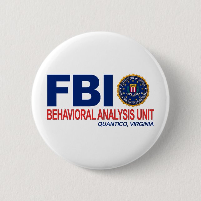 Chapa Redonda De 5 Cm Criminal del FBI BAU (Anverso)