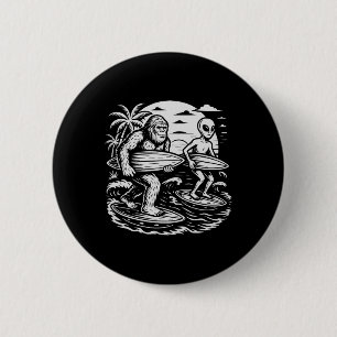 Chapa Redonda De 5 Cm Criptid divertido Bigfoot Alien Surfing Ufo Playa