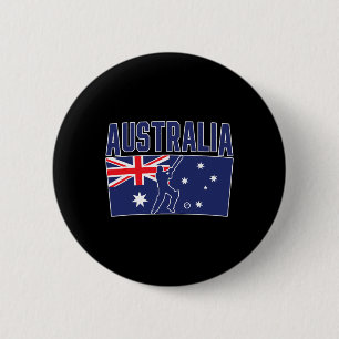 Chapa Redonda De 5 Cm Críquet de Australia (bandera y Tasmania)