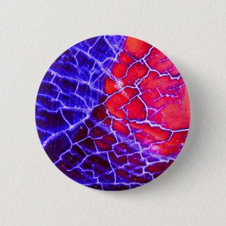 Chapa Redonda De 5 Cm Cristal de cuarzo agrietado rojo y púrpura