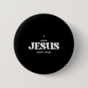 Chapa Redonda De 5 Cm Cristian Conocer Jesús Conocer Paz Religión Dios B