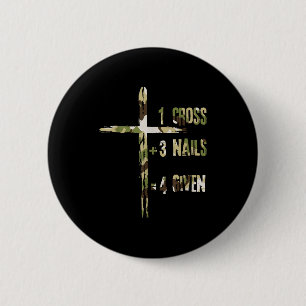 Chapa Redonda De 5 Cm Cristianismo Una Cruz Más Tres Clavos Es Igual a P