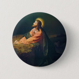 Chapa Redonda De 5 Cm Cristo en el huerto de Getsemaní Pintura