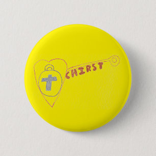 Chapa Redonda De 5 Cm Cristo es la llave redonda