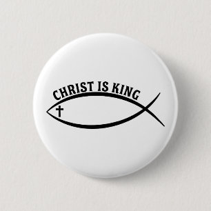 Chapa Redonda De 5 Cm Cristo es Rey