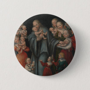 Chapa Redonda De 5 Cm Cristo que bendice a los niños