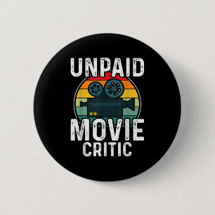 Chapa Redonda De 5 Cm Crítico de cine retro vintage no remunerado cine m