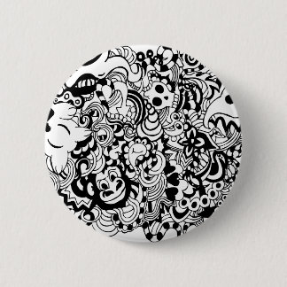 Chapa Redonda De 5 Cm Critters en doodle del caos