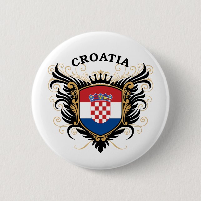 Chapa Redonda De 5 Cm Croacia (Anverso)